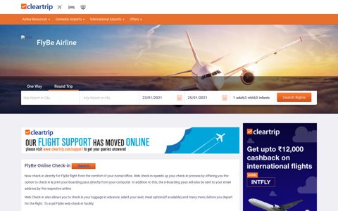 FlyBe Web Check-In, FlyBe Online Check in - Cleartrip.