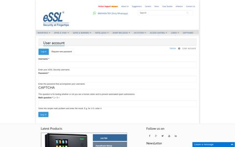 User account | Essl security