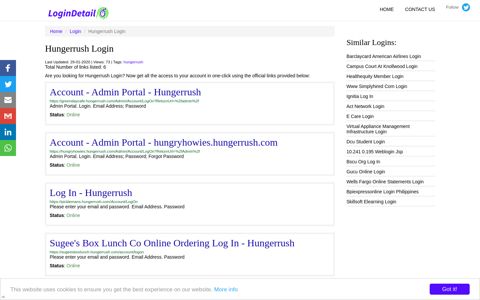 Hungerrush Login Account - Admin Portal - Hungerrush - https ...