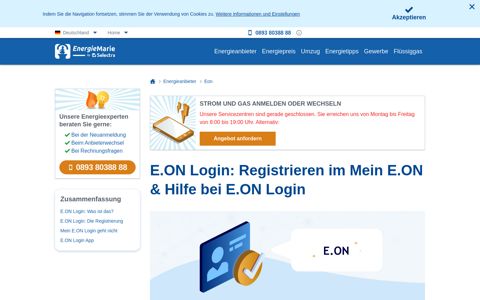 E.ON Login: Registrierung bei Mein E.ON und Hilfe bei E.ON ...