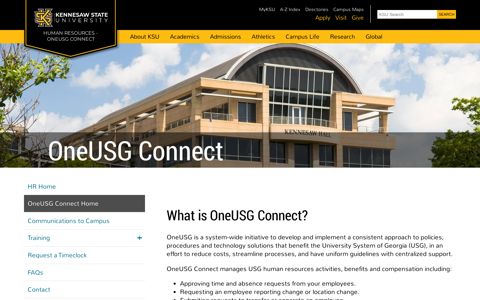 OneUSG Connect - Human Resources - Kennesaw State ...