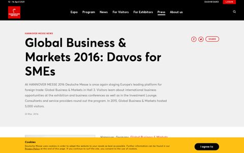 Global Business & Markets 2016: Davos for SMEs - Hannover ...