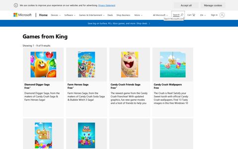 Games from King - Microsoft Store
