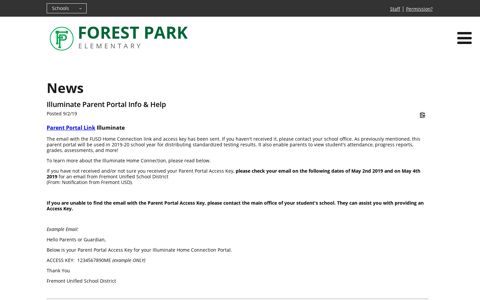 Illuminate Parent Portal Info & Help - Forest Park Elementary ...