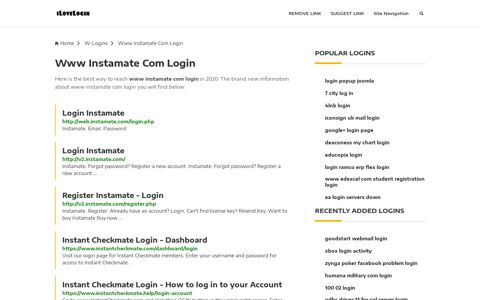 Www Instamate Com Login ❤️ One Click Access - iLoveLogin