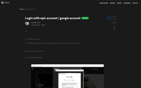 Login with epic account / google account – Quixel