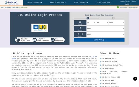 LIC Login Online - Customer Login Process in LIC New Portal ...