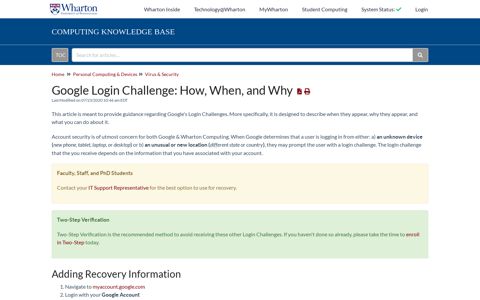 Google Login Challenge: How, When, and Why | Wharton ...