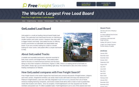 GetLoaded | Choose FreeFreightSearch.com