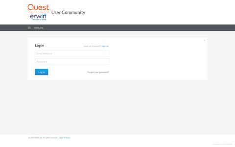 Login - erwin User Community
