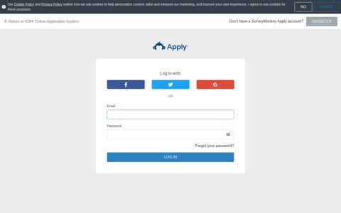 Log in - ICRF Online Application System