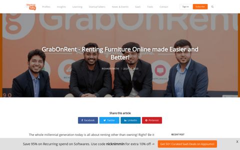 GrabOnRent Success Story - Renting Furniture Online