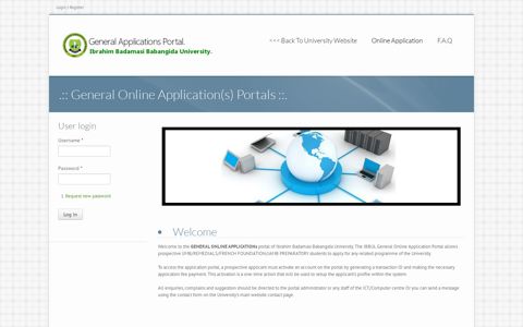General Online Application(s) Portals - ibbu.edu.ng