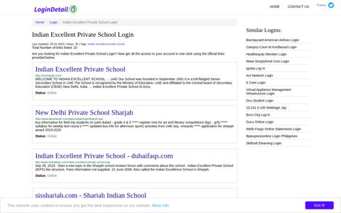Indian Excellent Private School Login - LoginDetail