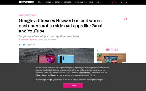 Google addresses Huawei ban and warns customers not to ...