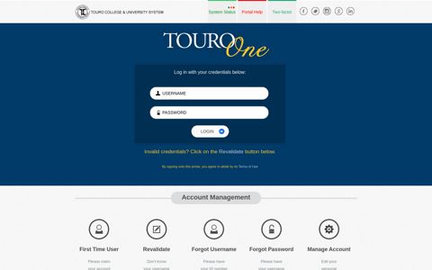 TouroOne Portal