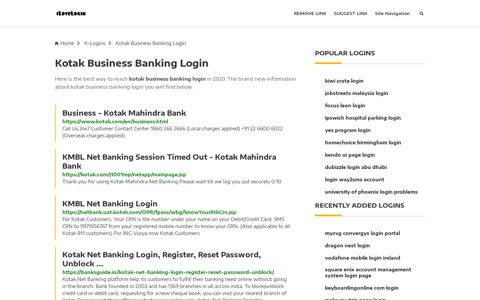 Kotak Business Banking Login ❤️ One Click Access