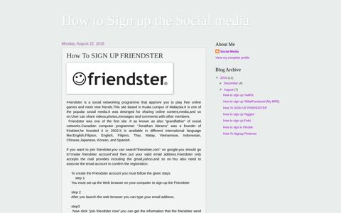 How To SIGN UP ... - How to Sign up the Social media