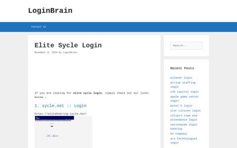 Elite Sycle - Sycle.Net :: Login - LoginBrain