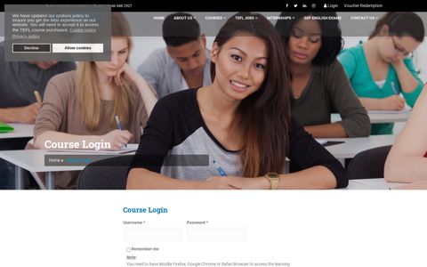 Course Login - Global Language Training