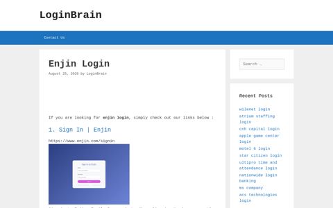 Enjin - Sign In | Enjin - LoginBrain
