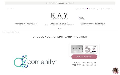 Manage Your Credit Card Account - Kay Jewelers