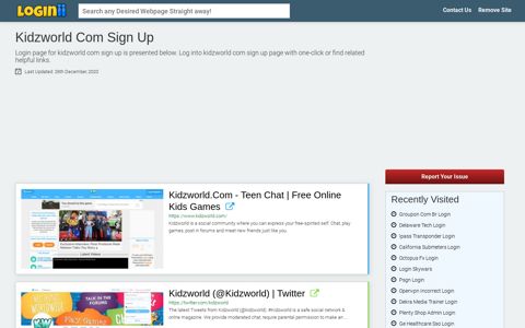 Kidzworld Com Sign Up - Loginii.com