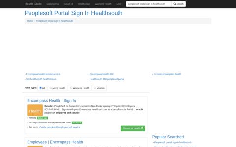 Peoplesoft Portal Sign In Healthsouth - Health Golds