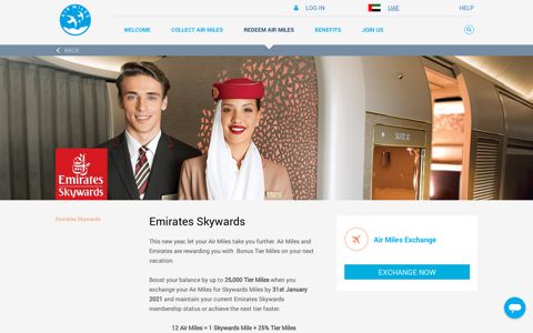 Emirates Skywards - Redeem - Travel