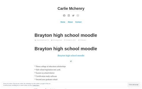 Brayton high school moodle – Carlie Mchenry