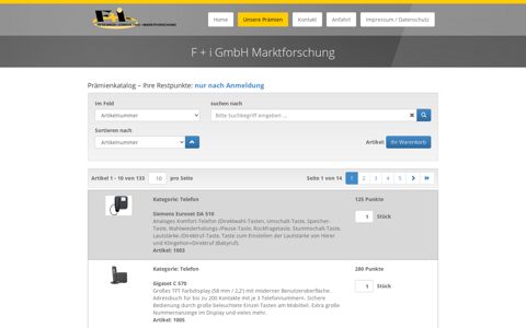 Unsere Prämien / F + i Marktforschung GmbH