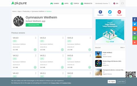 Gymnasium Weilheim update version history for Android - APK ...