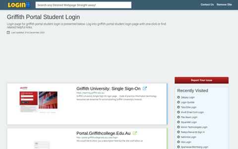 Griffith Portal Student Login - Loginii.com