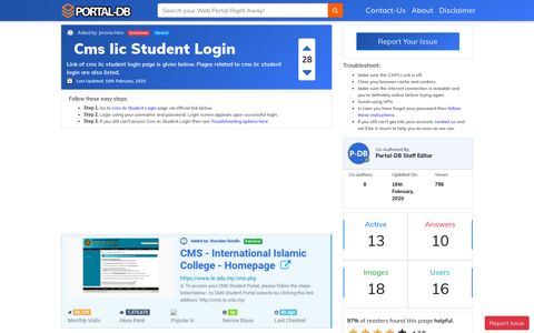 Cms Iic Student Login - Portal-DB.live