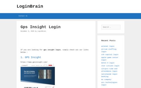 GPS Insight – Login. - LoginBrain