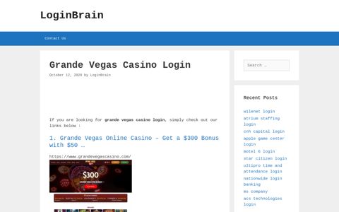grande vegas casino login - LoginBrain