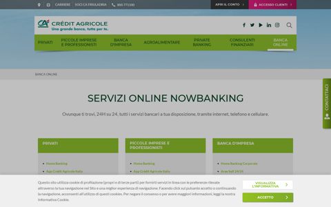 Servizi Online Nowbanking - Credit Agricole