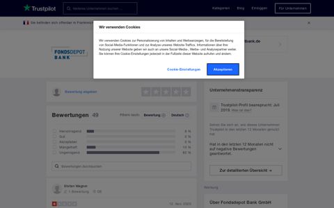 Bewertungen zu Fondsdepot Bank GmbH | Lesen Sie ...