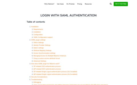 Login with SAML Authentication User Guide - Analytics Platform