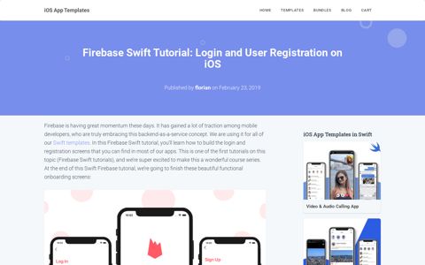 Firebase Swift Tutorial: Login and User Registration on iOS
