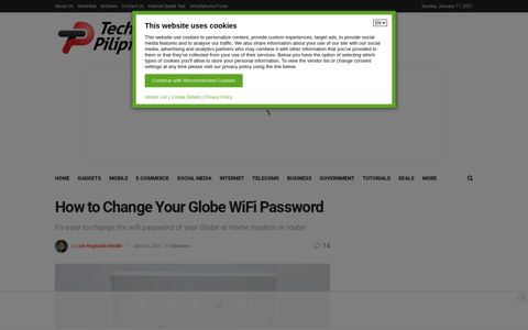How to Change Your Globe WiFi Password - Tech Pilipinas