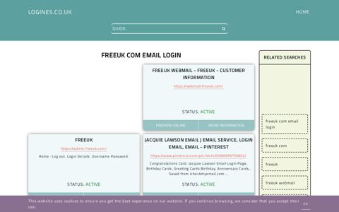 freeuk com email login - General Information about Login