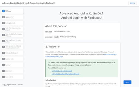 Advanced Android in Kotlin 06.1: Android Login with FirebaseUI