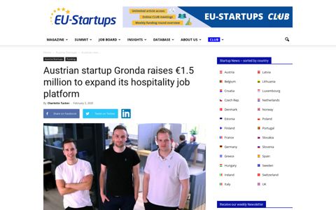 Austrian startup Gronda raises €1.5 million to expand its ...