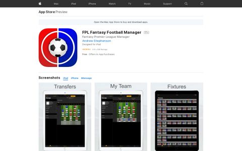 ‎FPL Fantasy Football Manager on the App Store