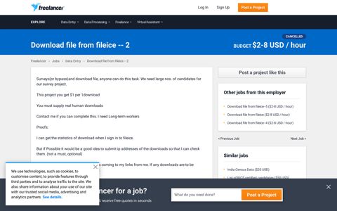 Download file from fileice -- 2 | Data Entry | Data Processing ...