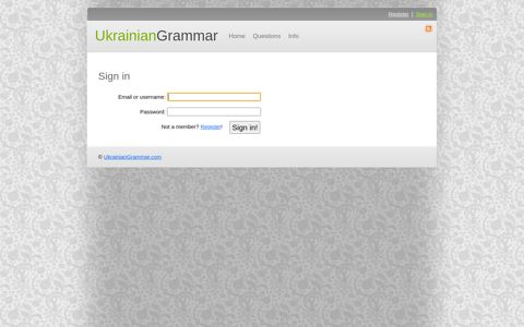 Sign in — Ukrainian Grammar