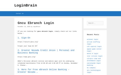 gncu ebranch login - LoginBrain
