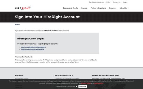 Sign Into Your HireRight Account | HireRight EMEA