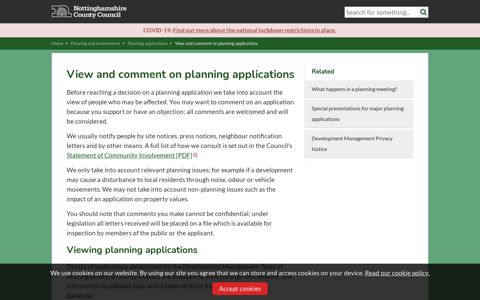 View and comment on planning applications ...